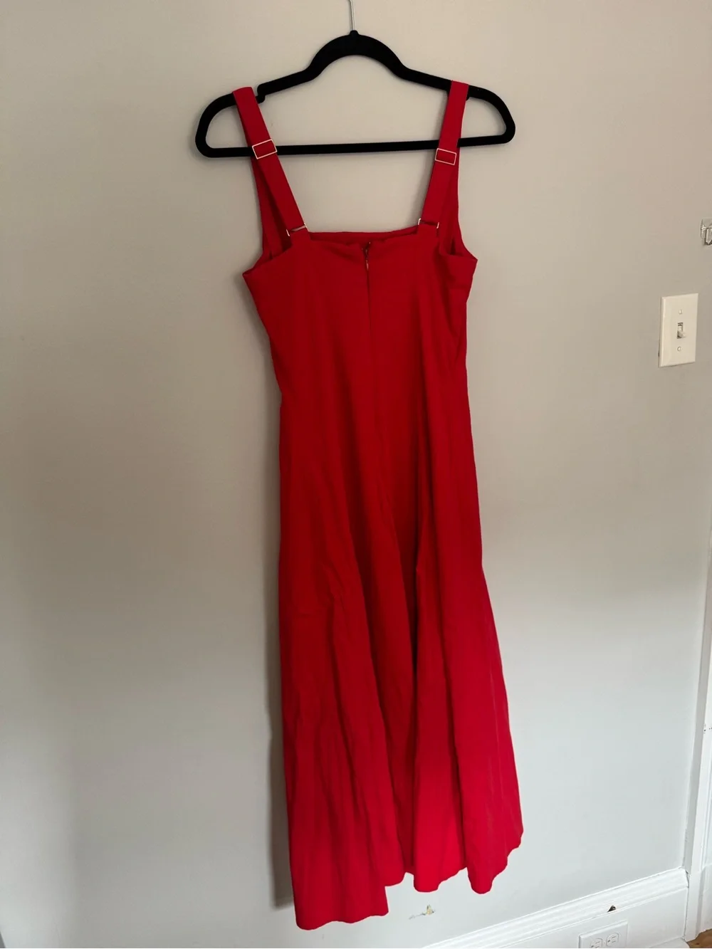 Abercrombie & Fitch Red Fit and Flare Maxi Dress